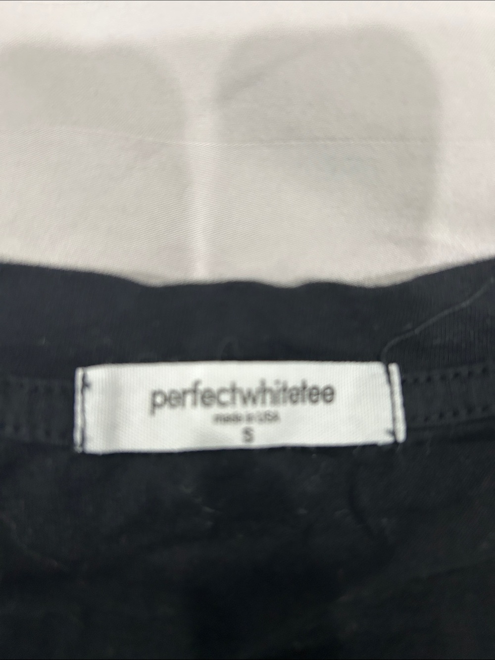 perfectwhitetee Black V Neck Short Sleeve T Shirt Small S